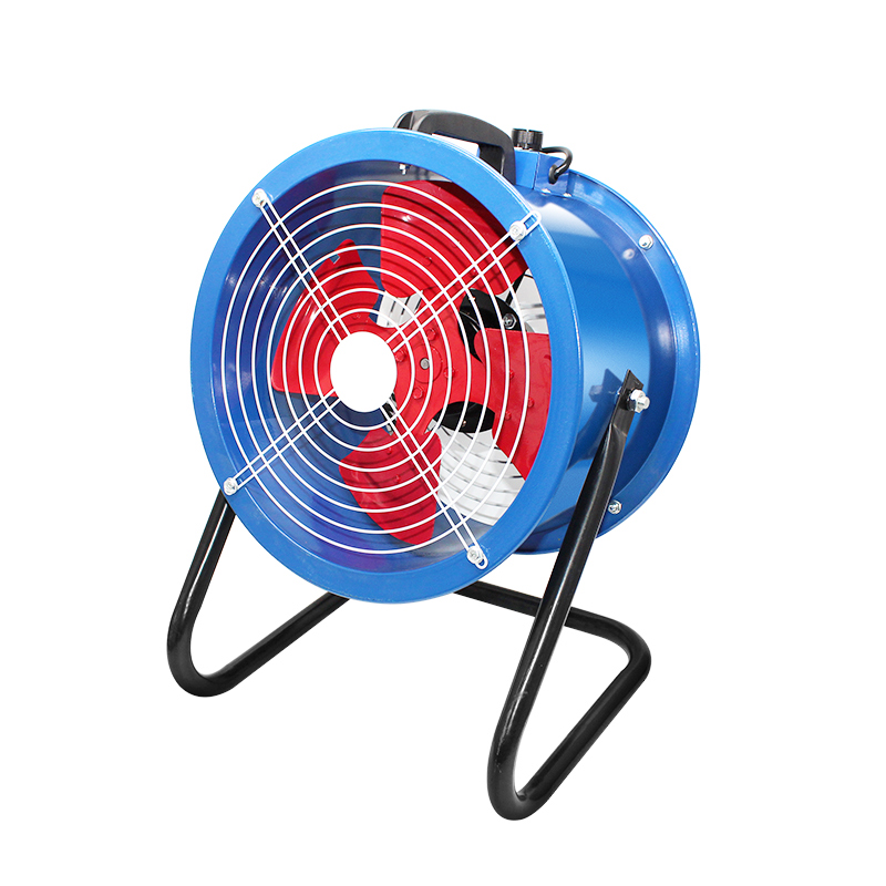 Potente ventilador de flujo axial portátil de piso, ventilador de flujo axial de velocidad ajustable de alta potencia ajustable