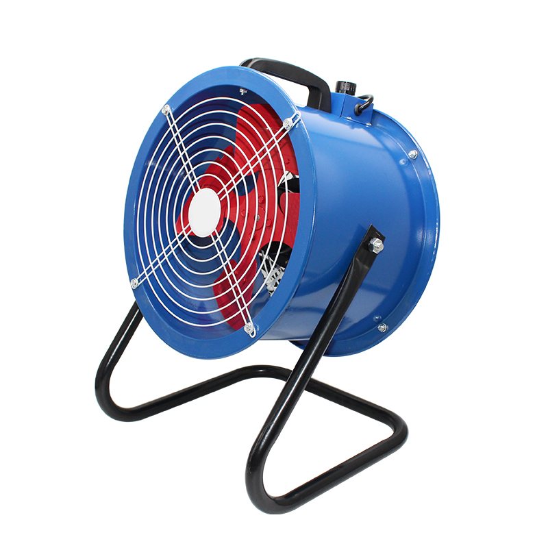 Potente ventilador de flujo axial portátil de piso, ventilador de flujo axial de velocidad ajustable de alta potencia ajustable
